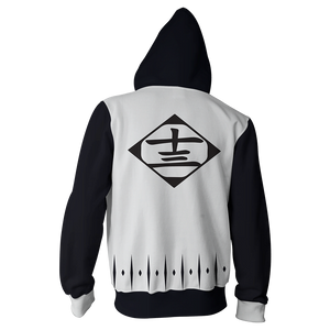 Bleach Rukia Kuchiki 13th Division Cosplay Zip Up Hoodie Jacket   