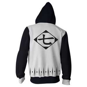 Bleach Sajin Komamura 7th Division Cosplay Zip Up Hoodie   