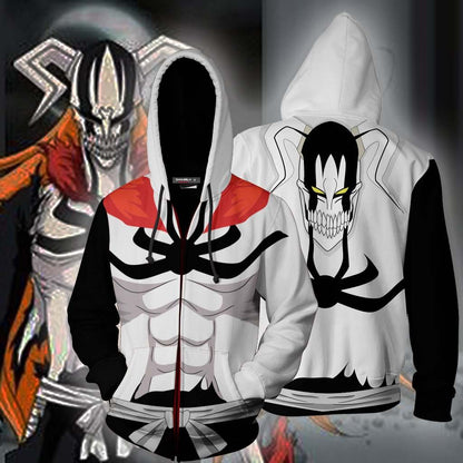 Bleach Vasto Lorde Ichigo Cosplay Zip Up Hoodie Jacket 5XL