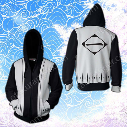 Bleach Yamamoto Genryusai Shigekuni 1st Division Cosplay Zip Up Hoodie Jacket