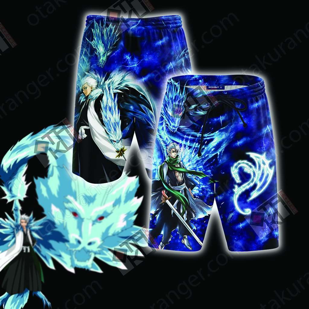 Bleach Hitsugaya Toshiro Daiguren Hyourinmaru Unisex 3D Beach Shorts