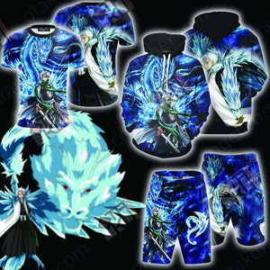 Bleach Hitsugaya Toshiro Daiguren Hyourinmaru Unisex 3D Beach Shorts   