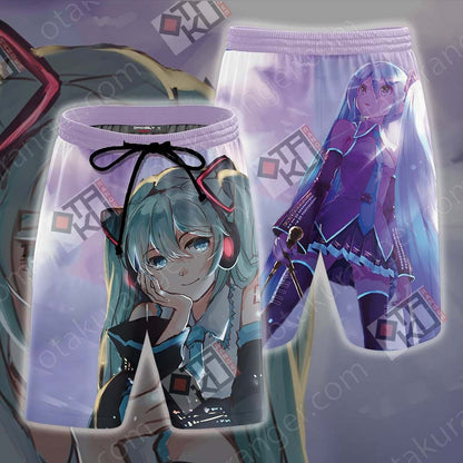Hatsune Miku New Collection Unisex 3D T-shirt Beach Shorts