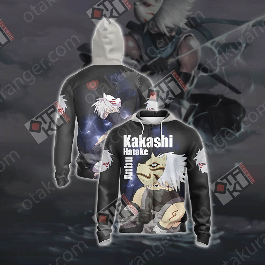 Naruto - Kakashi Hatake Anbu Unisex 3D T-shirt Zip Hoodie