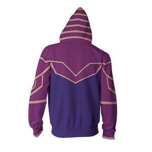 Yu-Gi-Oh! Dark Magician (Male) Cosplay Zip Up Hoodie Jacket   