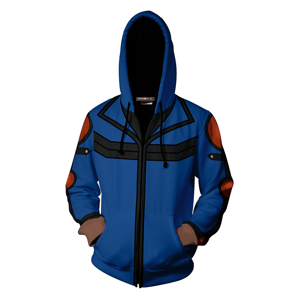 Yu-Gi-Oh! Fudo Yusei Cosplay New Look Zip Up Hoodie Jacket   