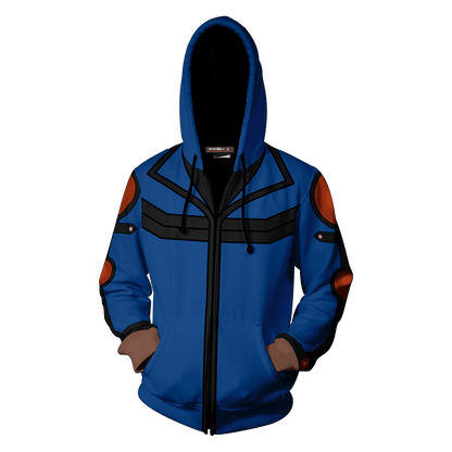 Yu-Gi-Oh! Fudo Yusei Cosplay New Look Zip Up Hoodie Jacket   