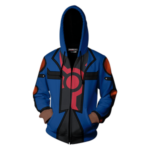 Yu-Gi-Oh! Fudo Yusei Cosplay Zip Up Hoodie Jacket   