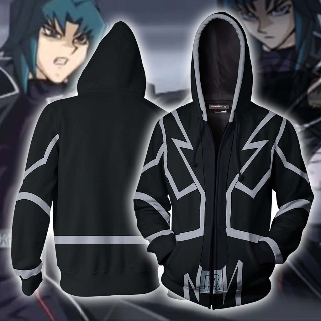 Yu-Gi-Oh! GX Zane Truesdale Cosplay Zip Up Hoodie Jacket 5XL