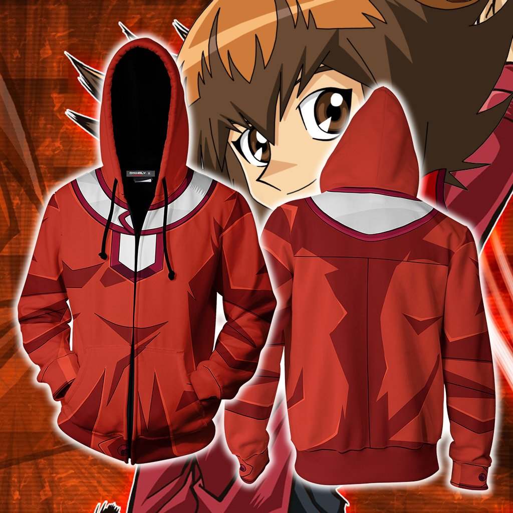 Yu-Gi-Oh! Jaden Yuki Cosplay Zip Up Hoodie Jacket S Version 1 