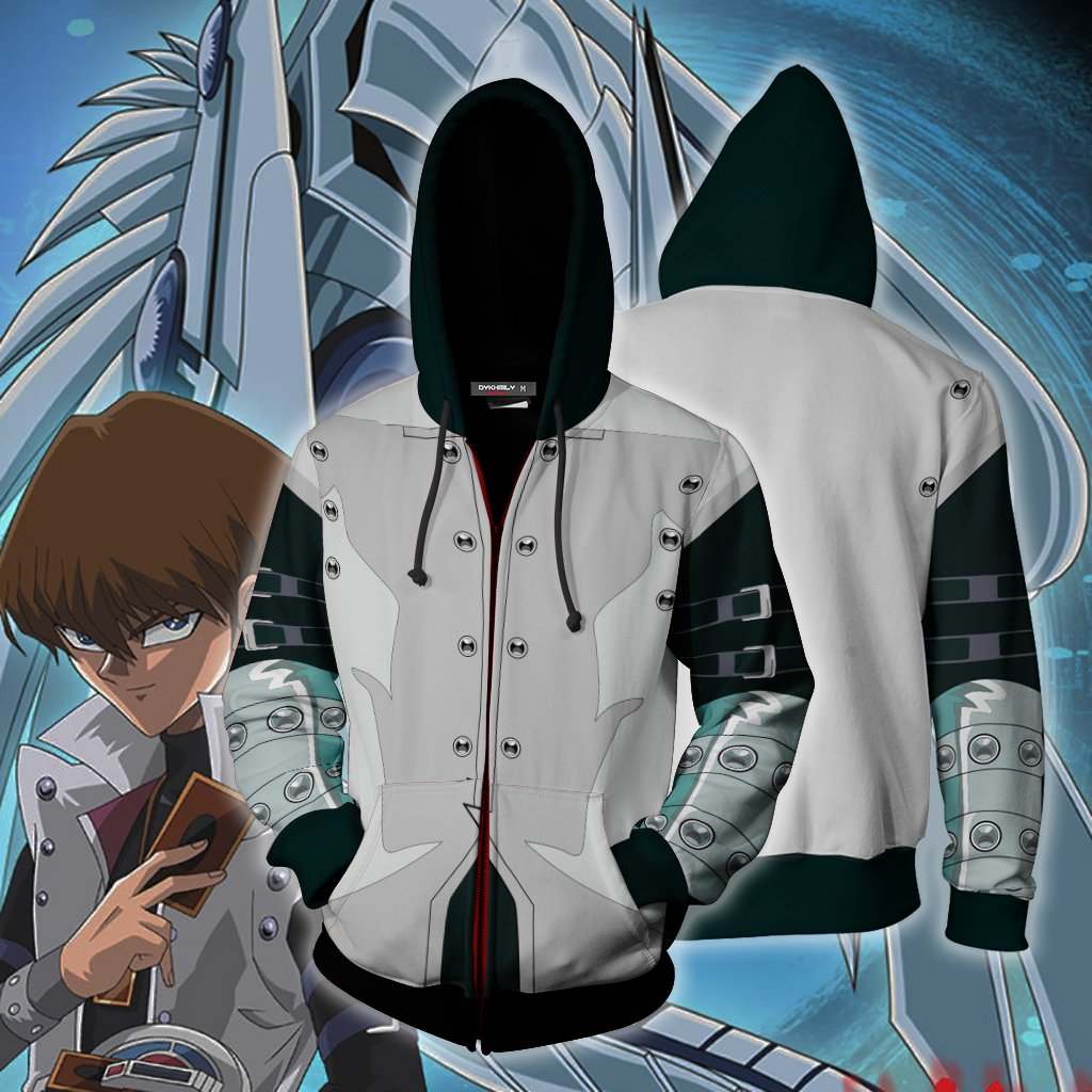 Yu-Gi-Oh! Kaiba Seto Cosplay Zip Up Hoodie Jacket Version 1