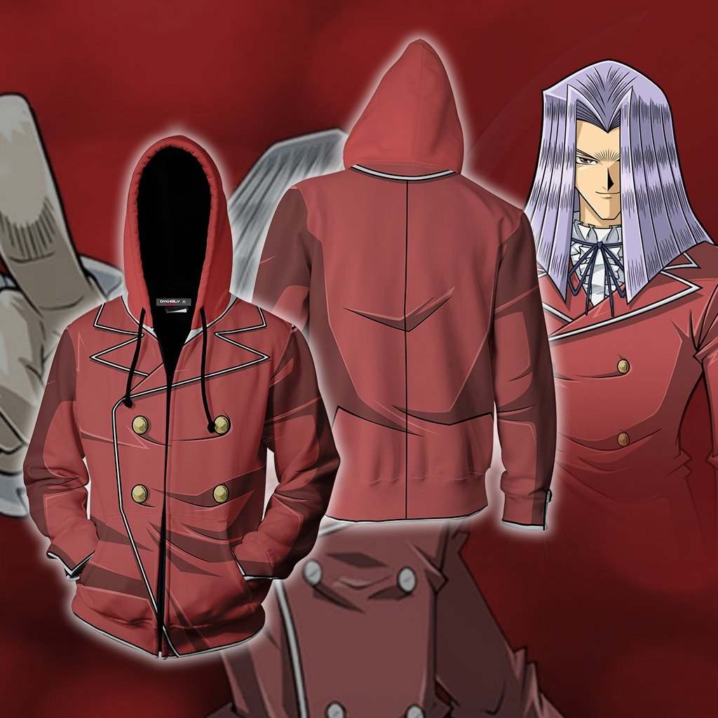 Yu-Gi-Oh! Maximillion Pegasus Cosplay Zip Up Hoodie Jacket 5XL