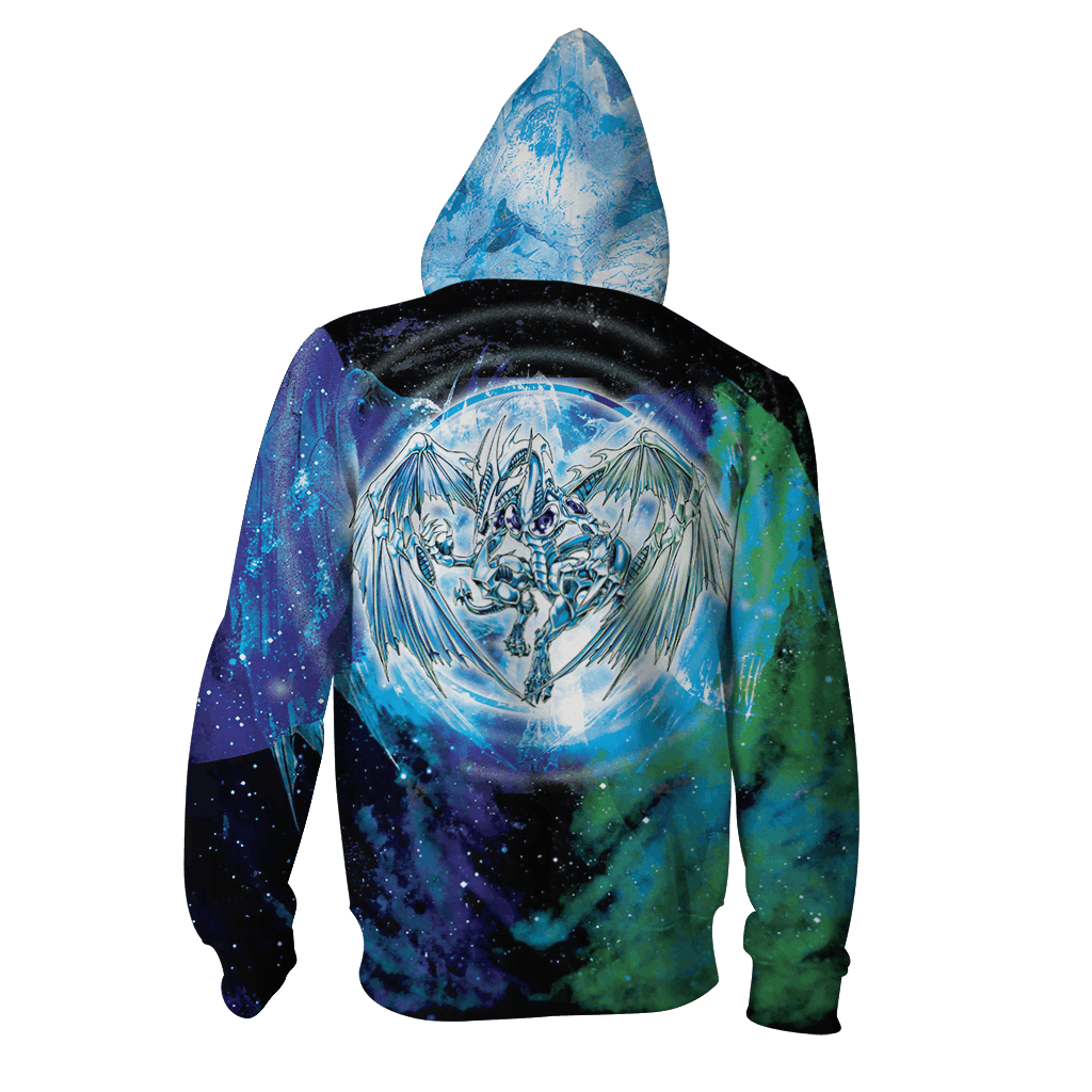 Yu-Gi-Oh! Stardust Dragon Head Signer Mark Zip Up Hoodie   