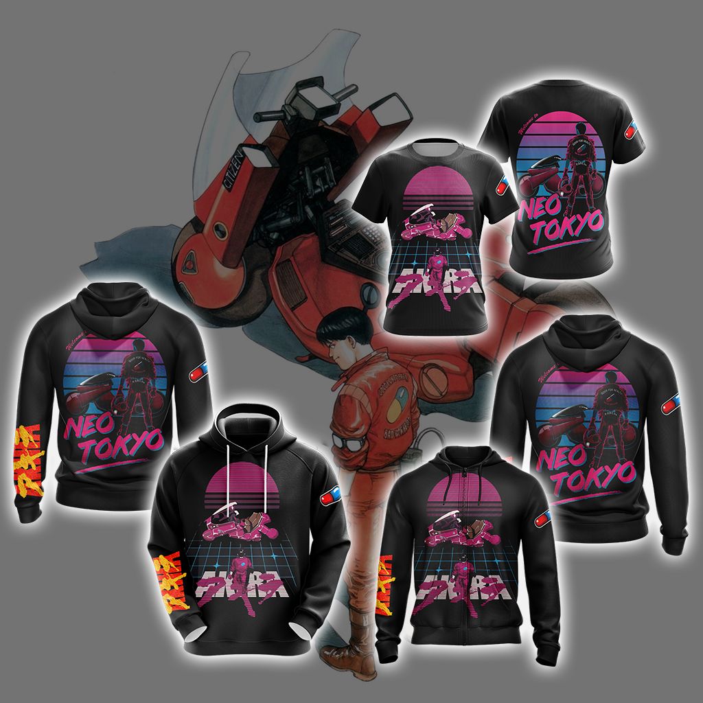 Akira Neon Tokyo Unisex 3D T-shirt