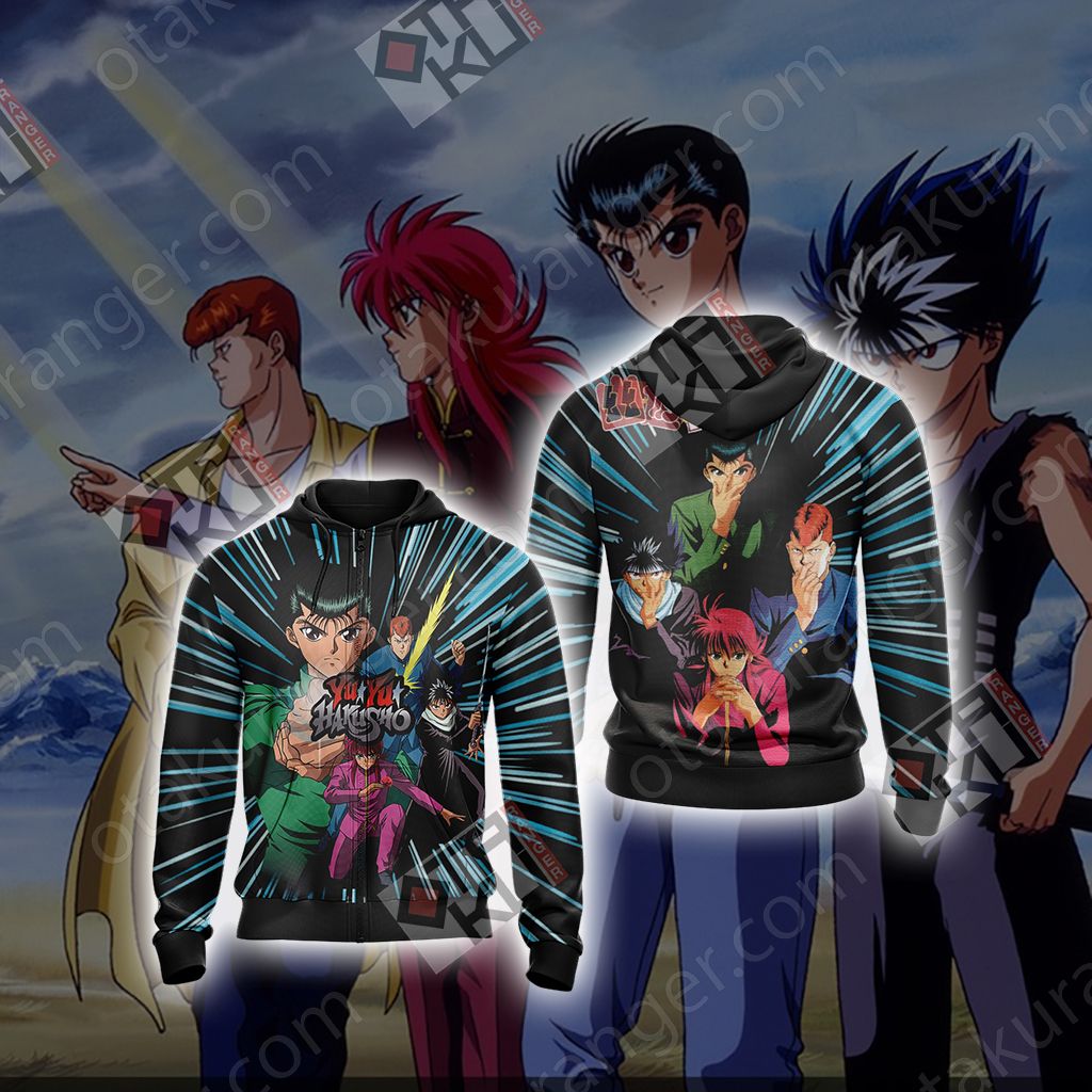Yu Yu Hakusho - Main Characters Unisex 3D T-shirt Zip Hoodie