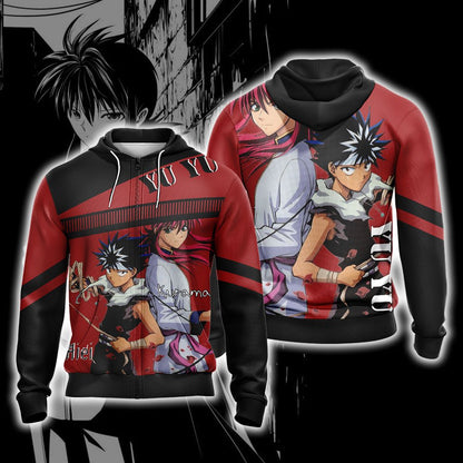 Yu Yu Hakusho - Hiei And Kurama Unisex 3D T-shirt Zip Hoodie
