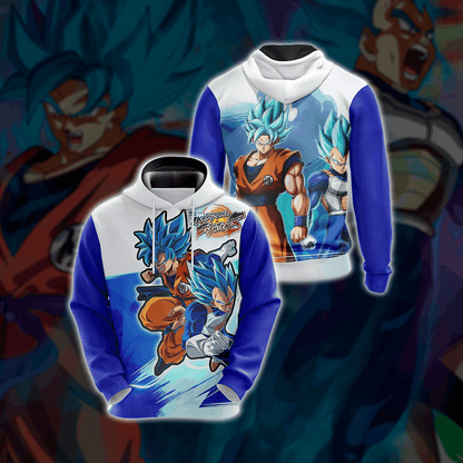 Dragon Ball - Super Saiyan Blue Goku and Vegeta Unisex 3D T-shirt Hoodie