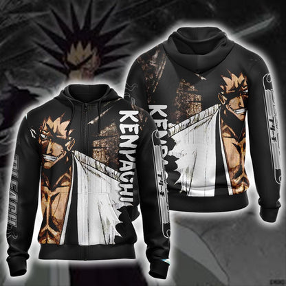 Bleach - Kenpachi New Unisex 3D T-shirt Zip Hoodie