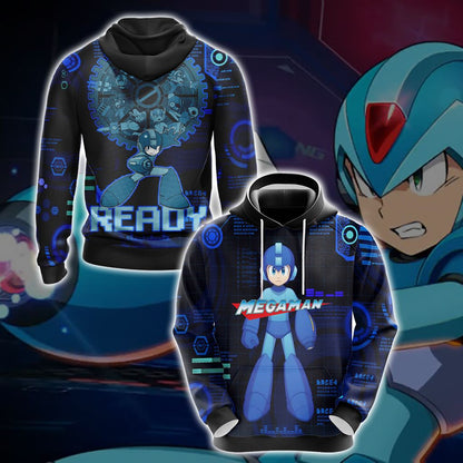 Mega Man - Ready Unisex 3D T-shirt Hoodie