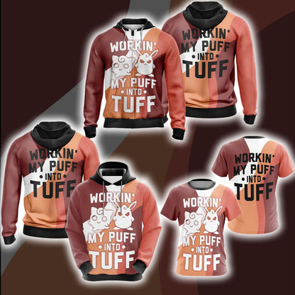 Pokemon Working My Puff Into Tuff Unisex 3D T-shirt