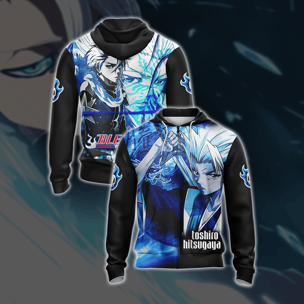 Bleach Toshiro Hitsugaya New Unisex 3D T-shirt Zip Hoodie