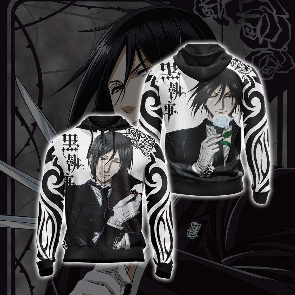 Black Butler - Sebastian Michaelis New Unisex 3D T-shirt Zip Hoodie