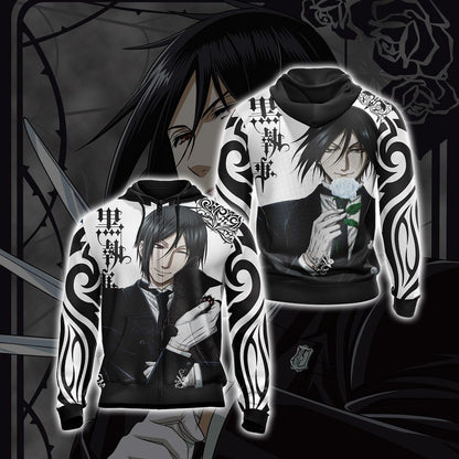 Black Butler - Sebastian Michaelis New Unisex 3D T-shirt Zip Hoodie