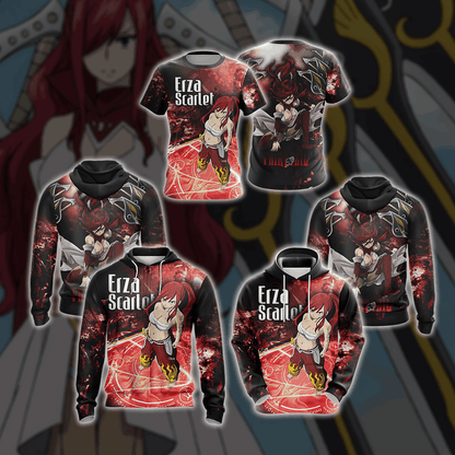 Fairy Tail - Erza Scarlet Characters New Unisex 3D T-shirt