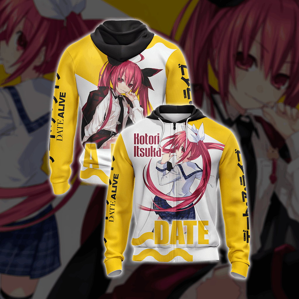 Date A Live - Kotori Itsuka Unisex 3D T-shirt Zip Hoodie