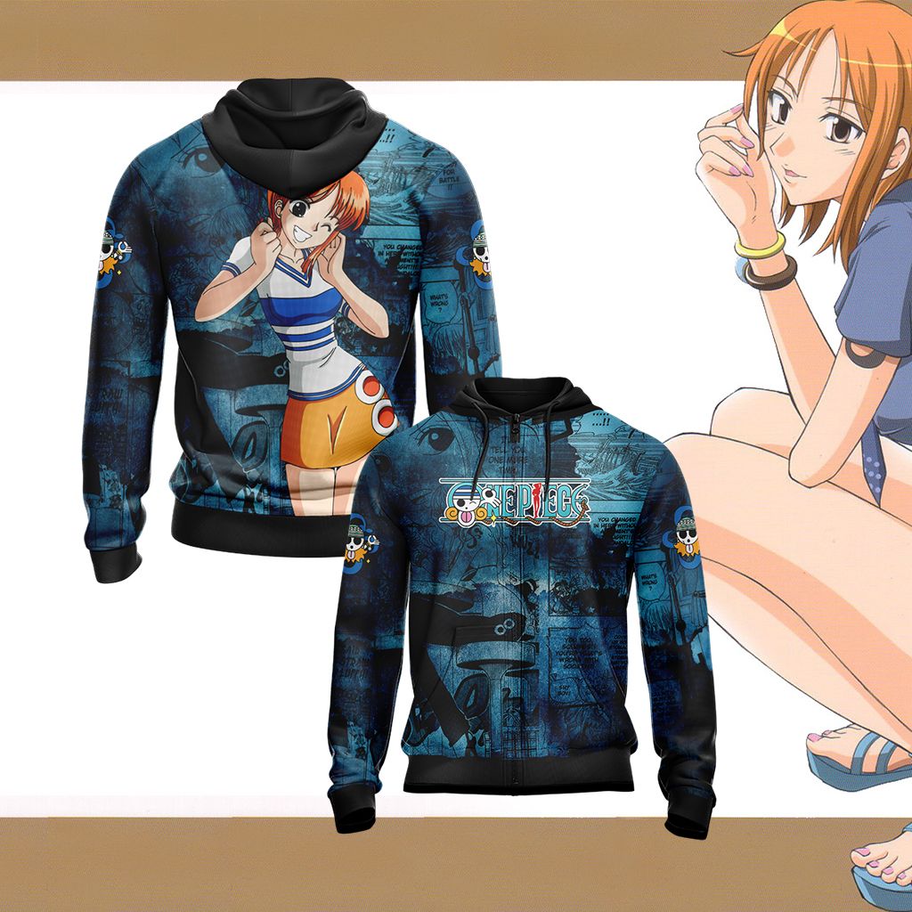 One Piece - Nami New Style Unisex 3D T-shirt Zip Hoodie