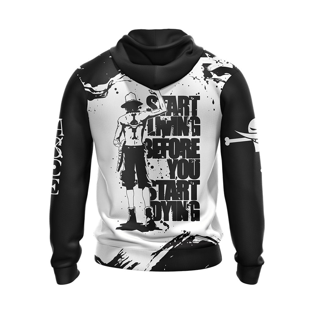 One Piece Ace - Start Living Before U Start Dying New Unisex 3D T-shirt