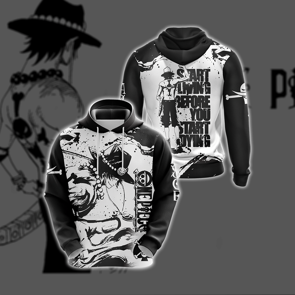One Piece Ace - Start Living Before U Start Dying New Unisex 3D T-shirt
