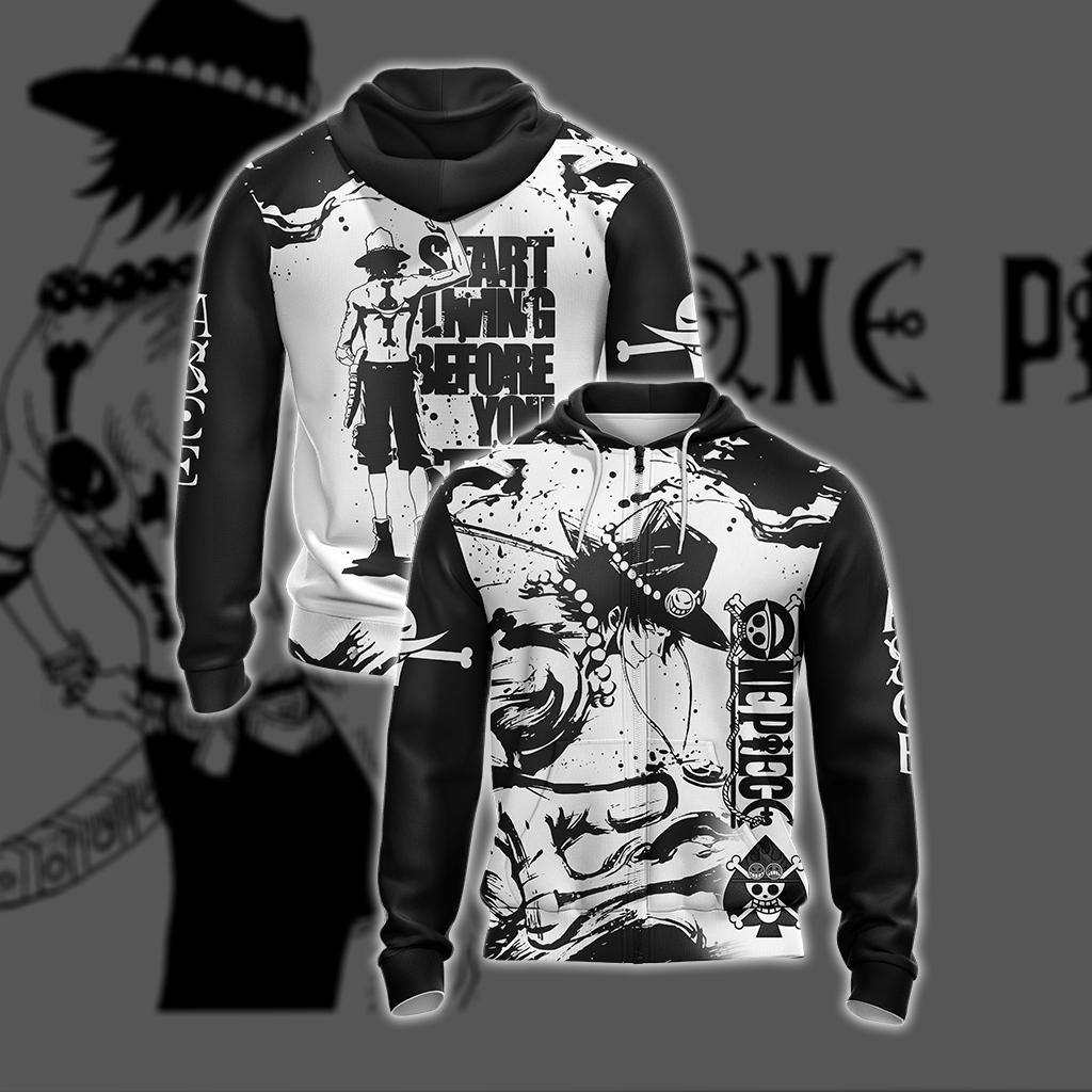 One Piece Ace - Start Living Before U Start Dying New Unisex 3D T-shirt