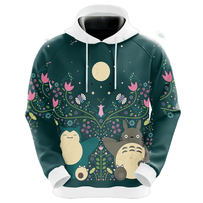 Big Pile Of Nope - Totoro And Snorlax Unisex 3D T-shirt