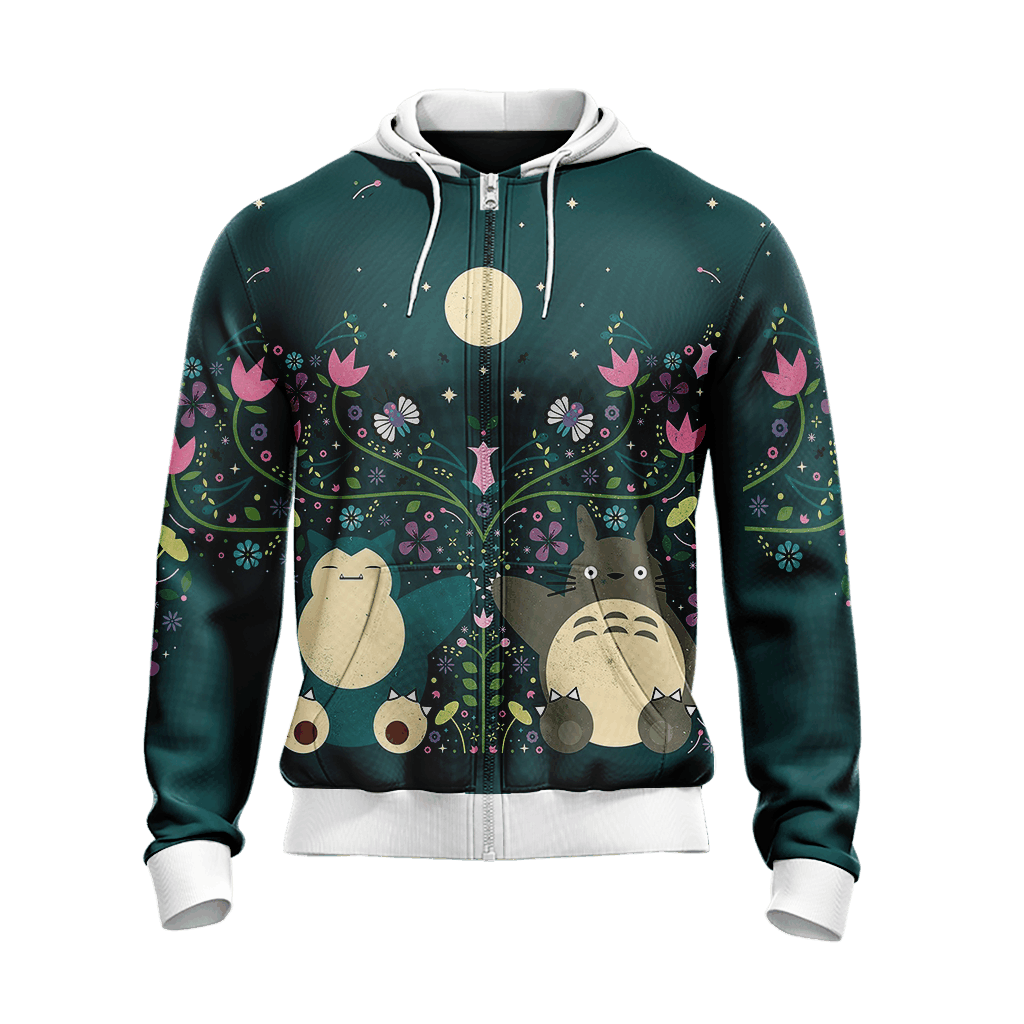 Big Pile Of Nope - Totoro And Snorlax Unisex 3D T-shirt