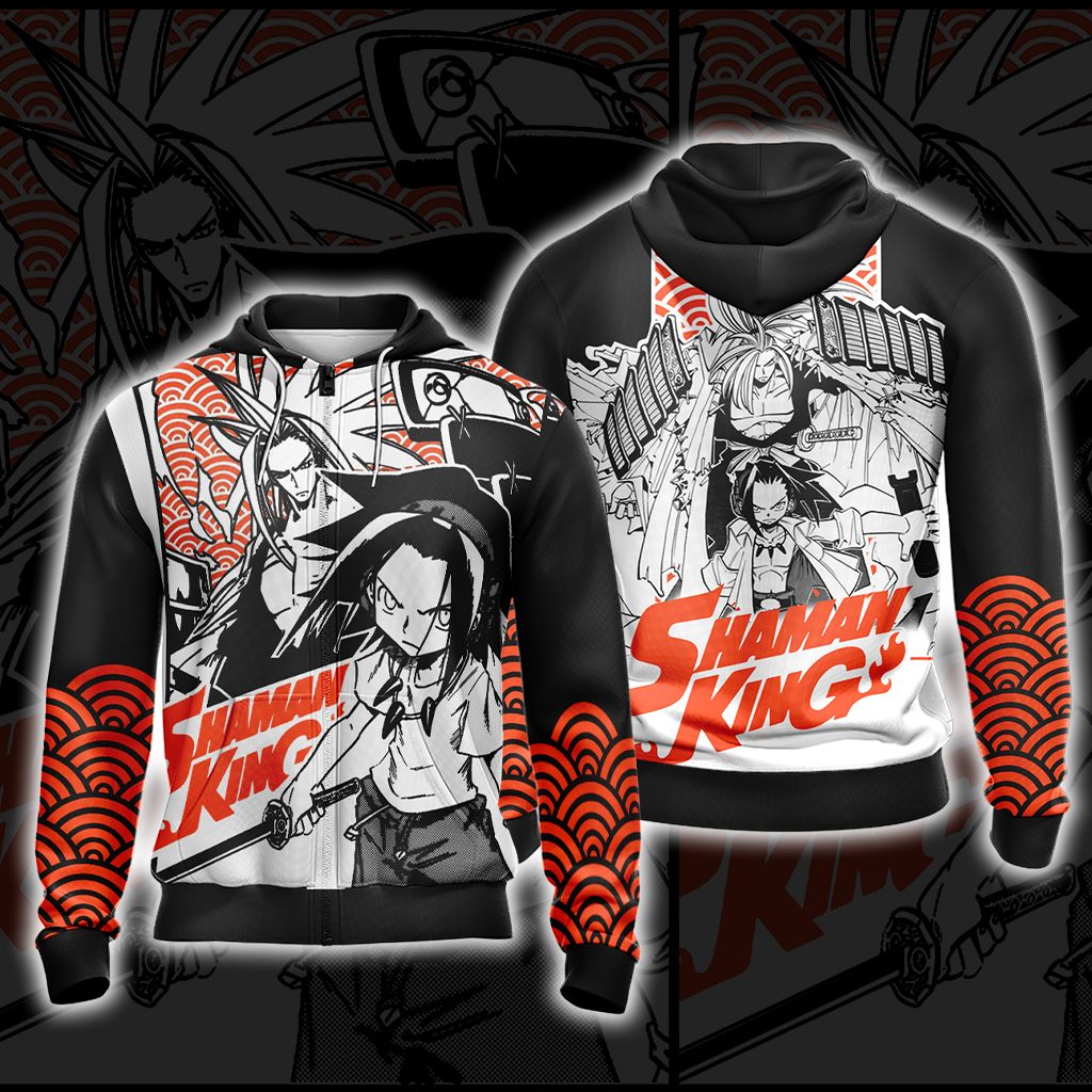 Shaman King Character Unisex 3D T-shirt Zip Hoodie