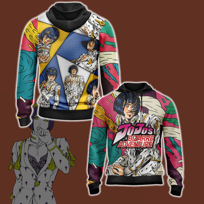 Jojo's Bizarre Adventure - Bruno Bucciarati Unisex 3D T-shirt Zip Hoodie