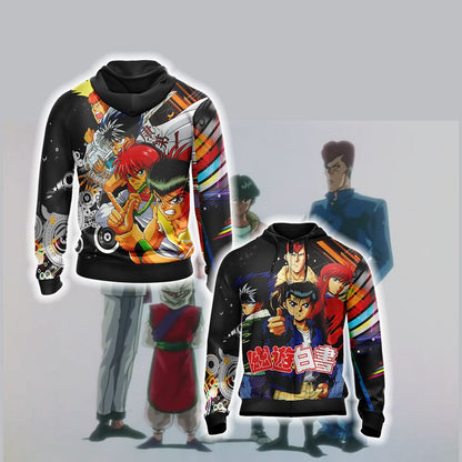 Yu Yu Hakusho - Team Urameshi Unisex 3D T-shirt Zip Hoodie