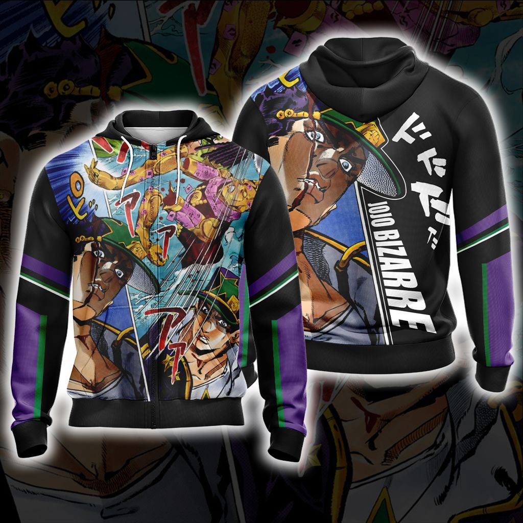Jojo's Bizarre Adventure New Version Unisex 3D T-shirt Zip Hoodie