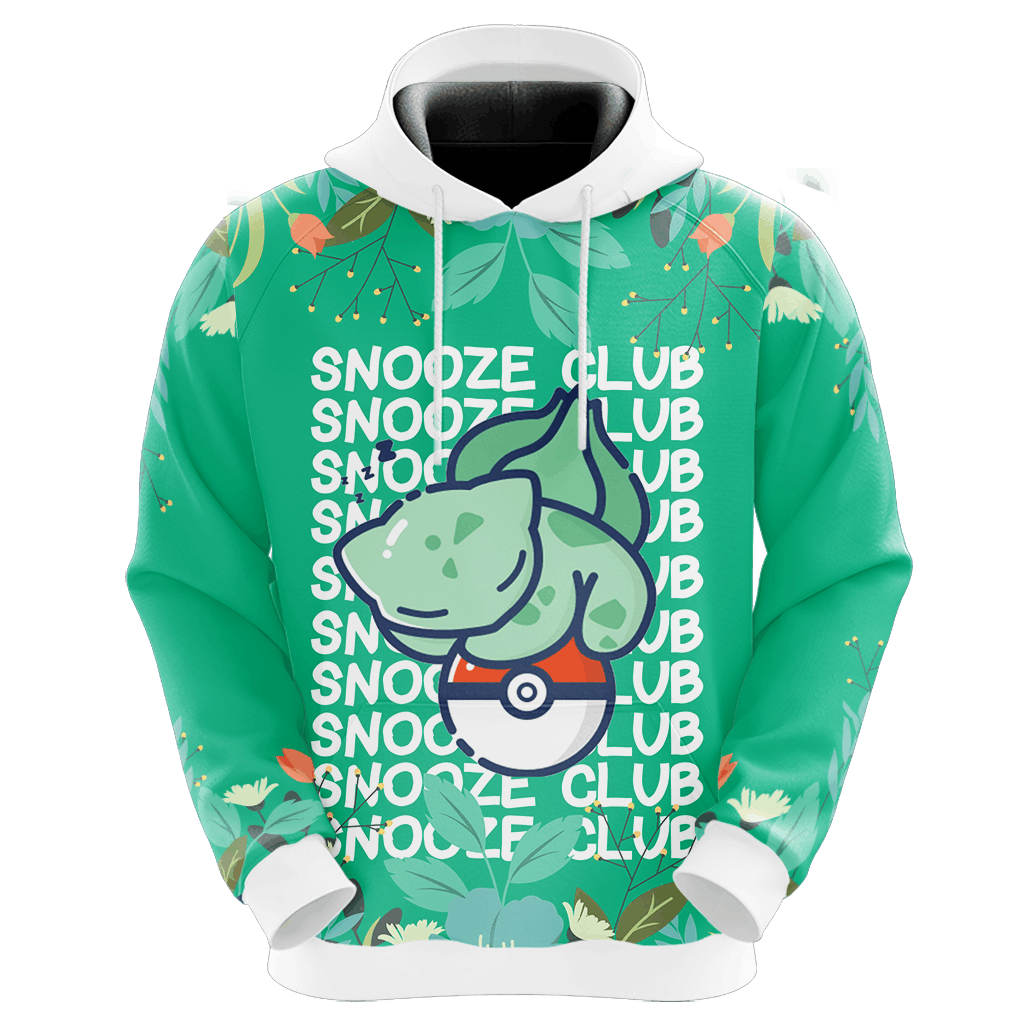 Pokemon - Bulbasaur Snooze Club Unisex 3D T-shirt