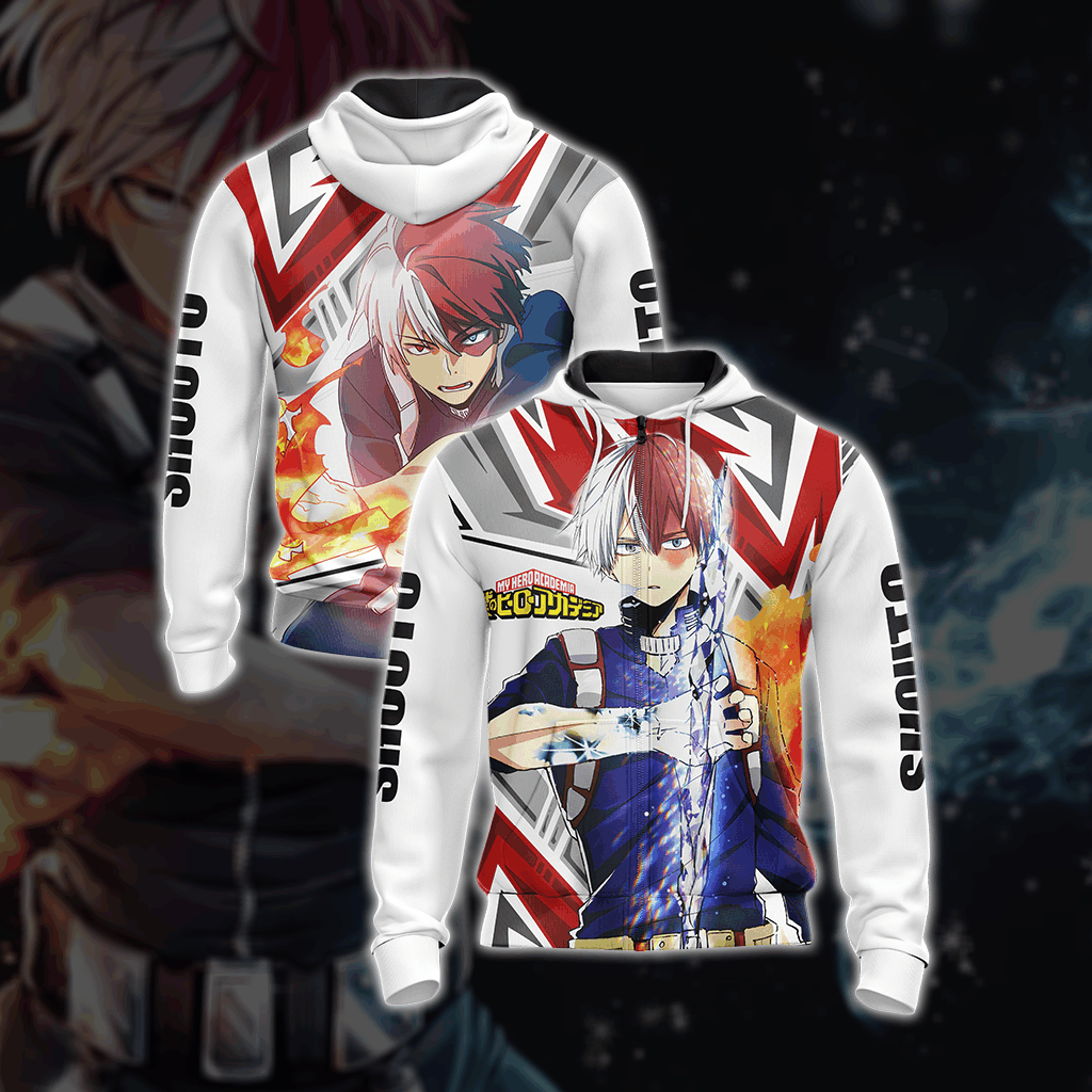 My Hero Academia - Todoroki Shouto New Unisex 3D T-shirt Zip Hoodie
