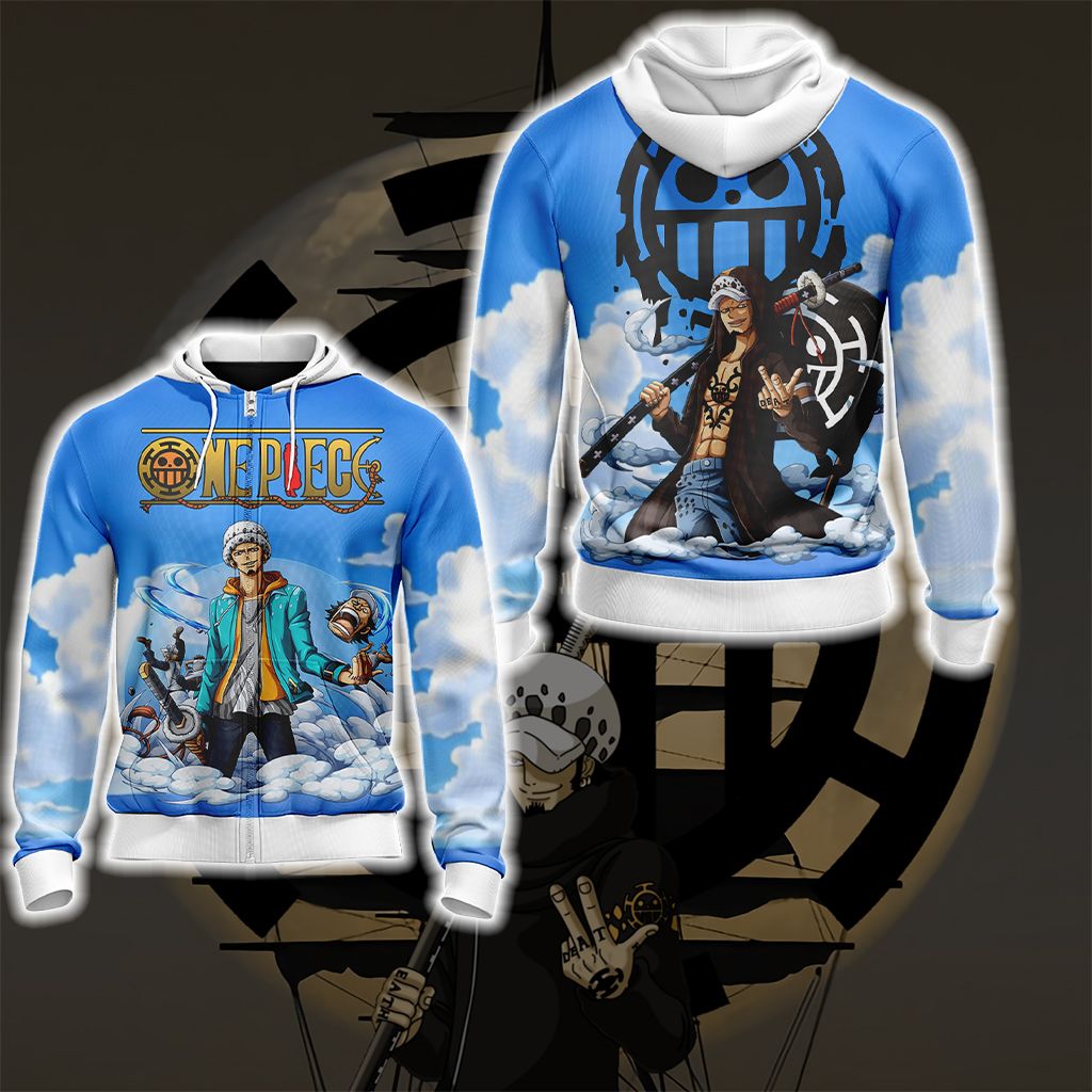 One Piece Trafalgar Law New Unisex 3D T-shirt Zip Hoodie