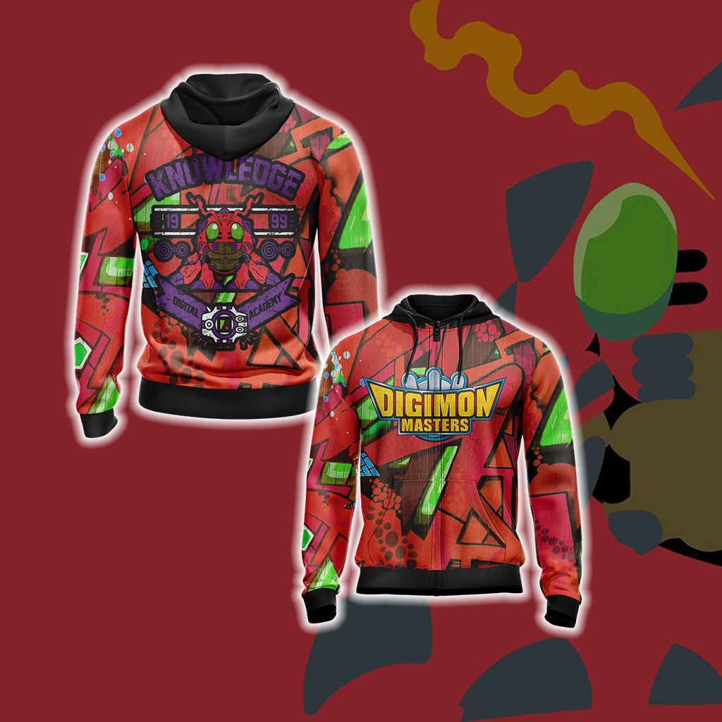 Digimon Master Knowledge Unisex 3D T-shirt Zip Hoodie