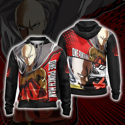 One Punch Man Saitama New Look Unisex 3D T-shirt Zip Hoodie
