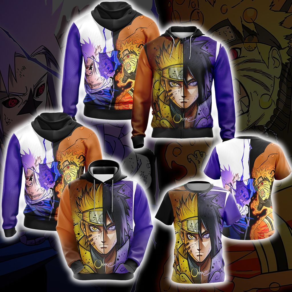 Naruto And Sasuke New Style 3D T-shirt