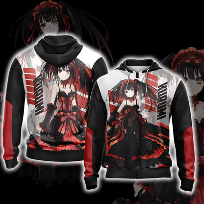 Date A Live - Kurumi New Stye Unisex 3D T-shirt Zip Hoodie