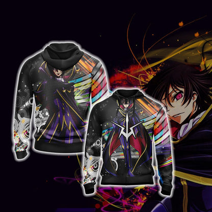 Code Geass Lamperouge Lelouch New Unisex 3D T-shirt Zip Hoodie