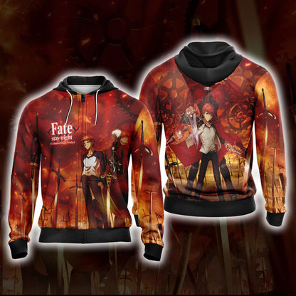 Fate/Stay Night - Unlimited Blade Works 3D T-shirt Zip Hoodie