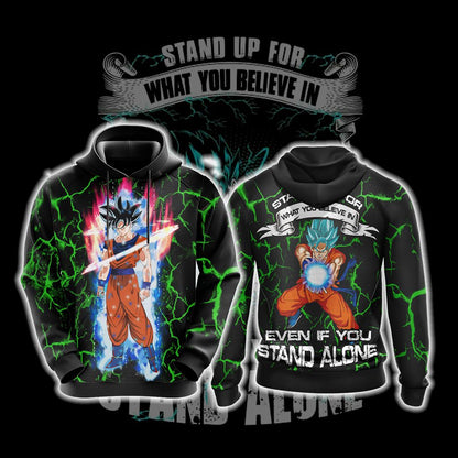 Goku - Stand Up For What You Believe Unisex 3D T-shirt Hoodie