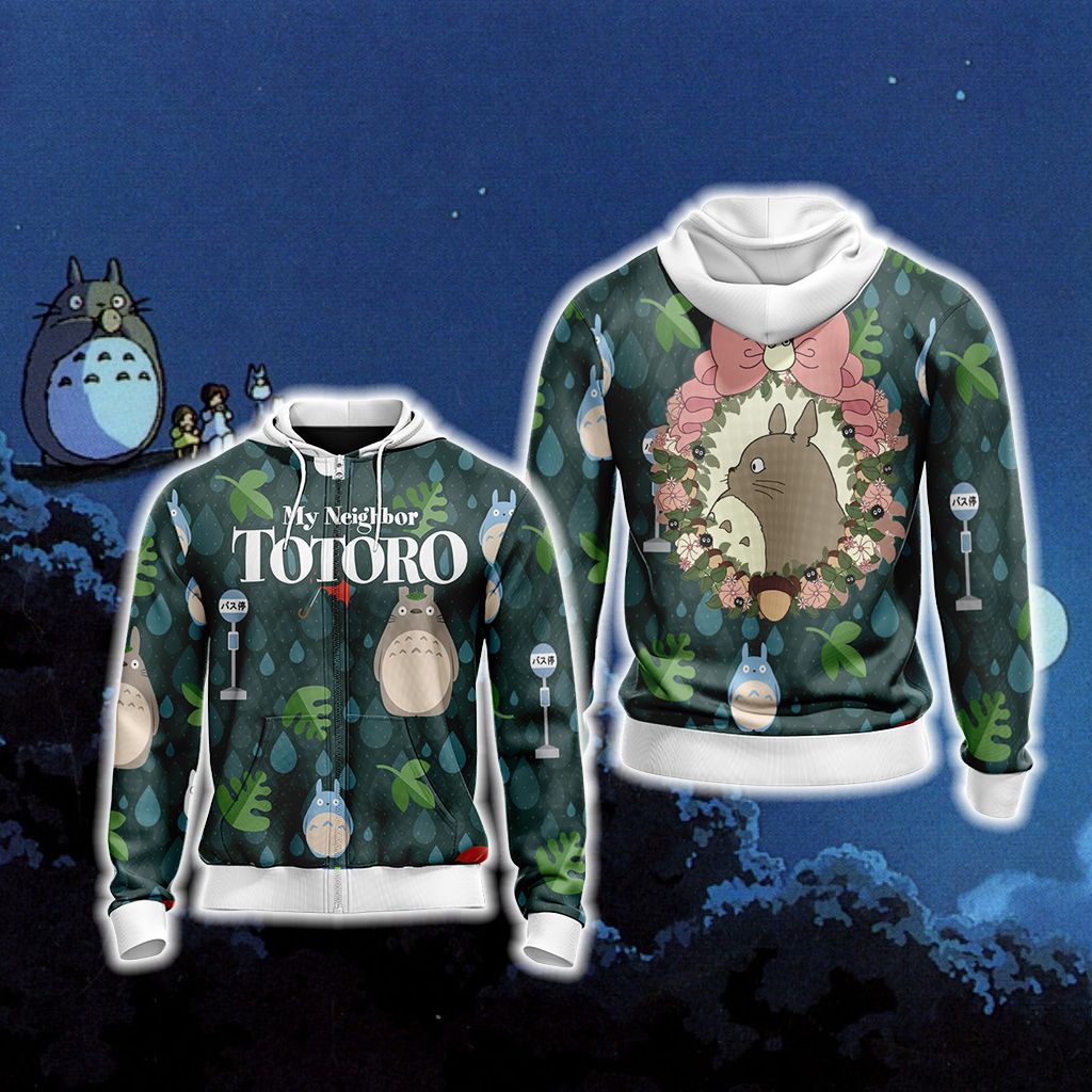 My Neighbor Totoro New Style Unisex 3D T-shirt Zip Hoodie